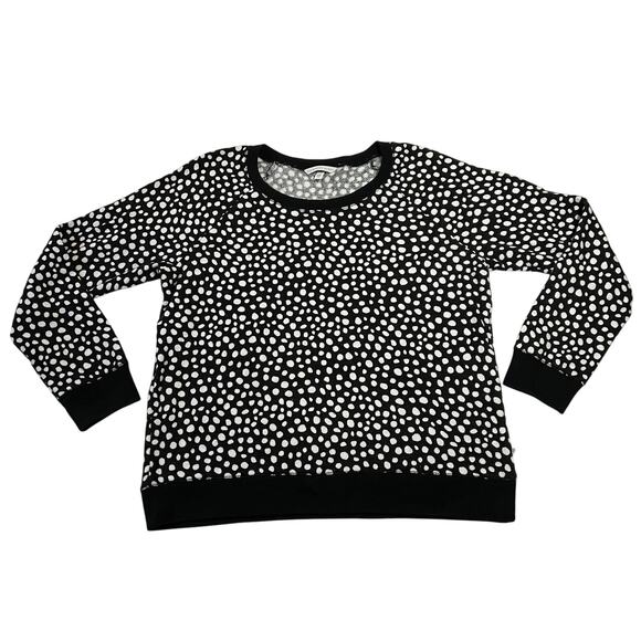 Victoria's Secret Crewneck Polka Dot Pullover Sweatshirt Size L Casual Lounge - Picture 1 of 7